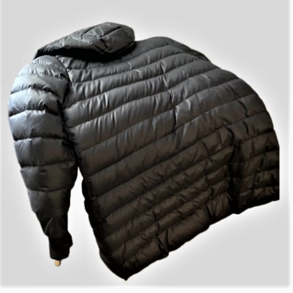 Athleta medium size black puffer knee length coat - Picture 2 of 3